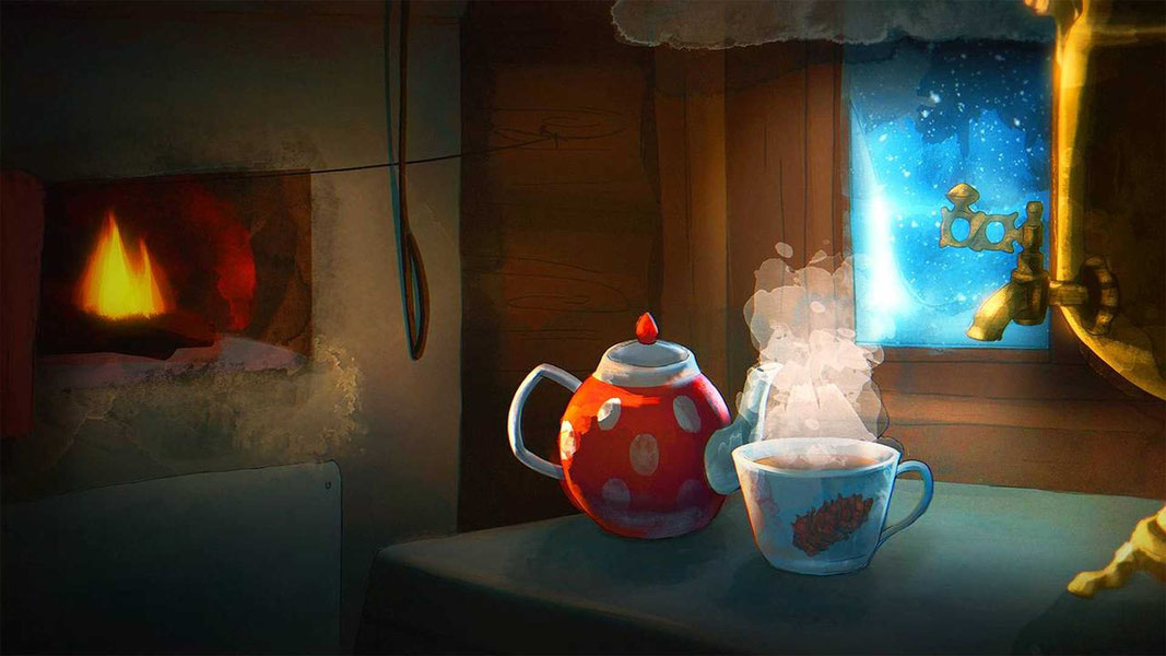 Баланс. Зимняя ночь в деревне